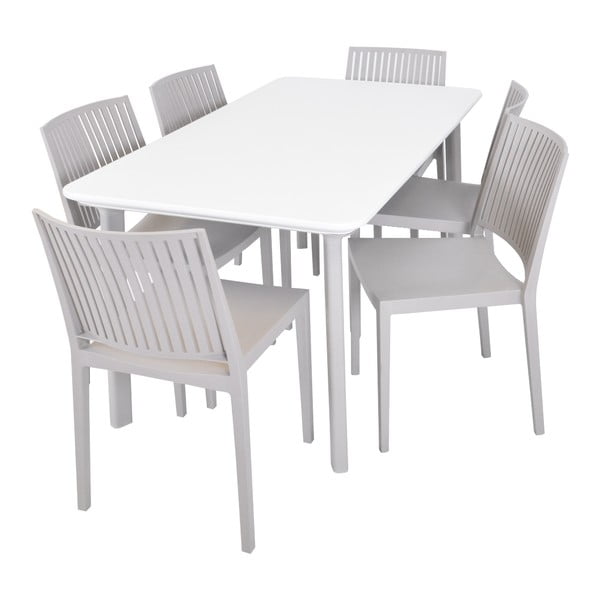 Beżowe plastikowe krzesło ogrodowe Bars – Rojaplast-image-3