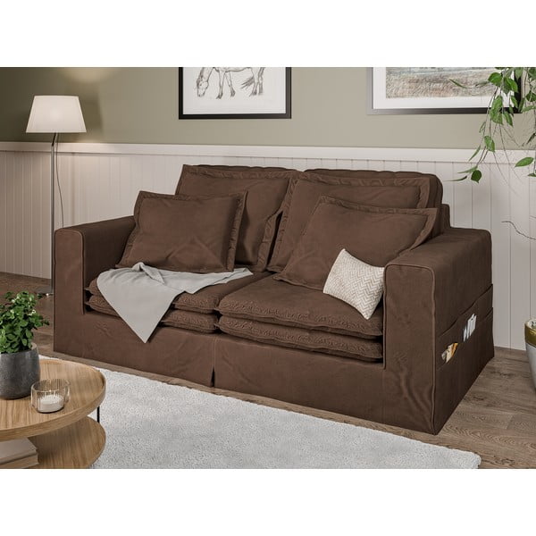 Ciemnobrązowa sofa 196 cm Nora – Ropez-image-3