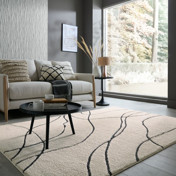 Kremowy dywan 120x170 cm Flow – Flair Rugs-image-1