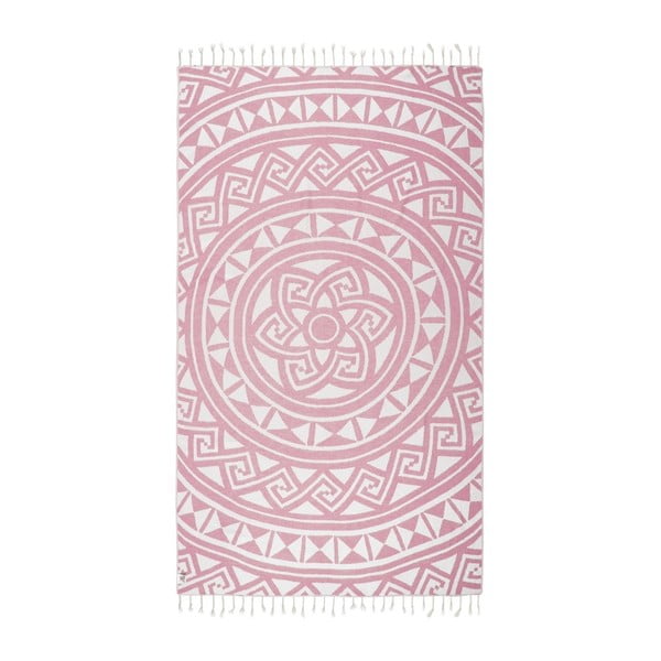 Różowy ręcznik hammam Kate Louise Mirabelle, 165x100 cm