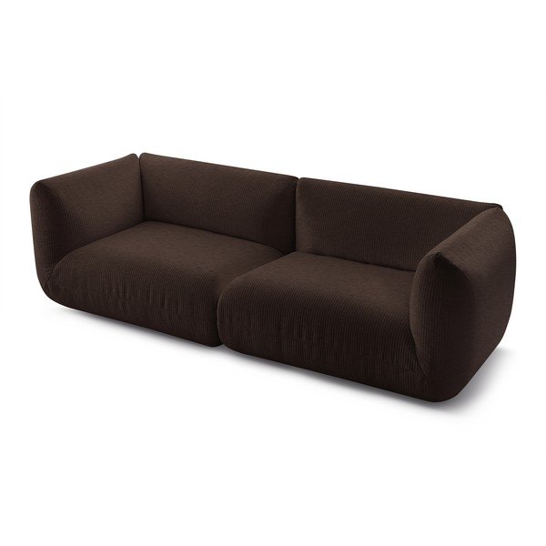 Ciemnobrązowa sztruksowa sofa 260 cm Lecomte – Bobochic Paris-image-3