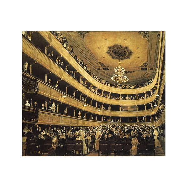 Reprodukcja obrazu Gustava Klimta - Auditorium in the Old Burgtheater, 45x50 cm