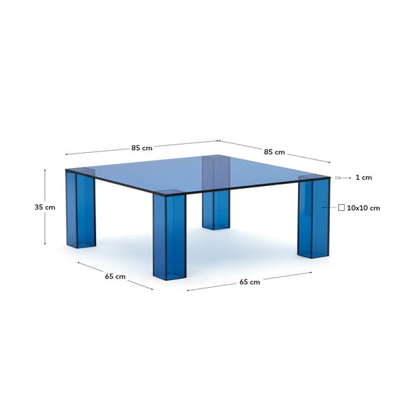 Niebieski szklany stolik 85x85 cm Adularia – Kave Home-image-4