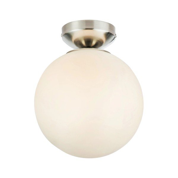 Lampa sufitowa w biało-srebrnym kolorze ze szklanym kloszem Stintino – Markslöjd