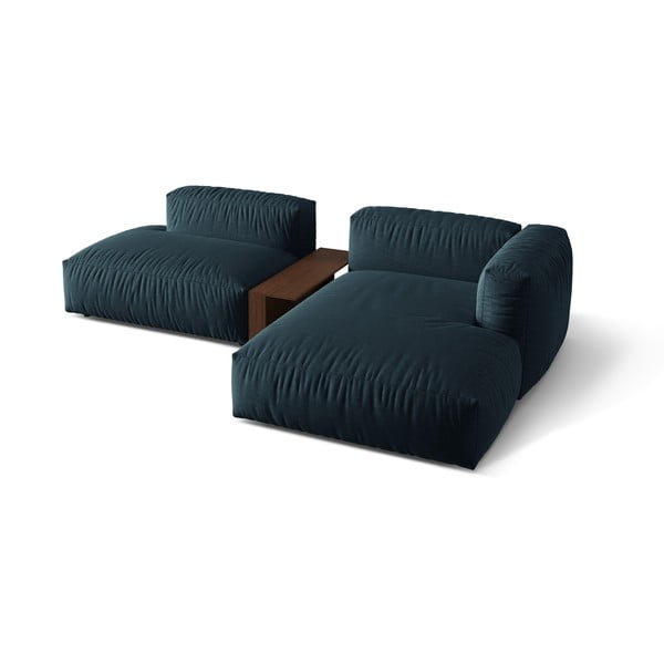 Ciemnoniebieski narożnik modułowy (prawostronny) Martina – Micadoni Home-image-2