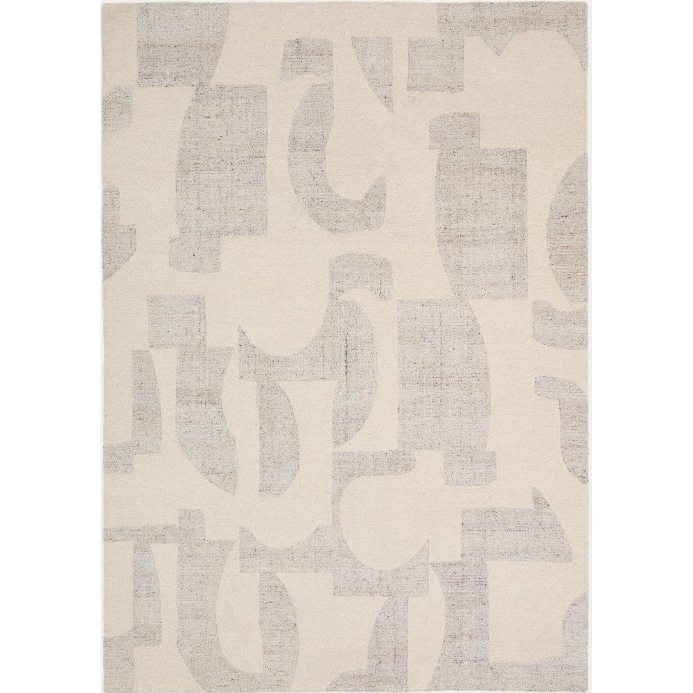 Szary/beżowy wełniany dywan tkany ręcznie 200x300 cm Norela – Kave Home