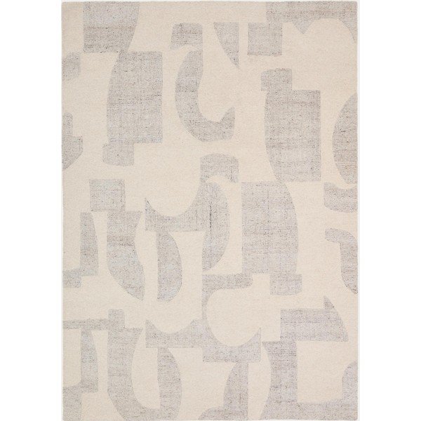 Szary/beżowy wełniany dywan tkany ręcznie 200x300 cm Norela – Kave Home