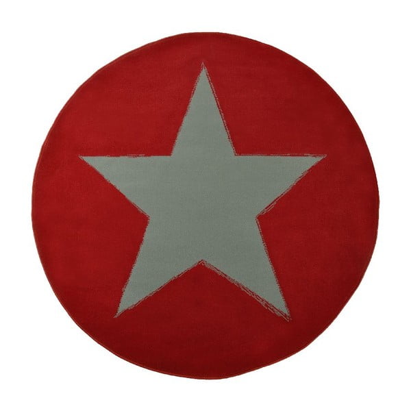 Czerwony dywan dziecięcy Hanse Home Star, ⌀ 140 cm