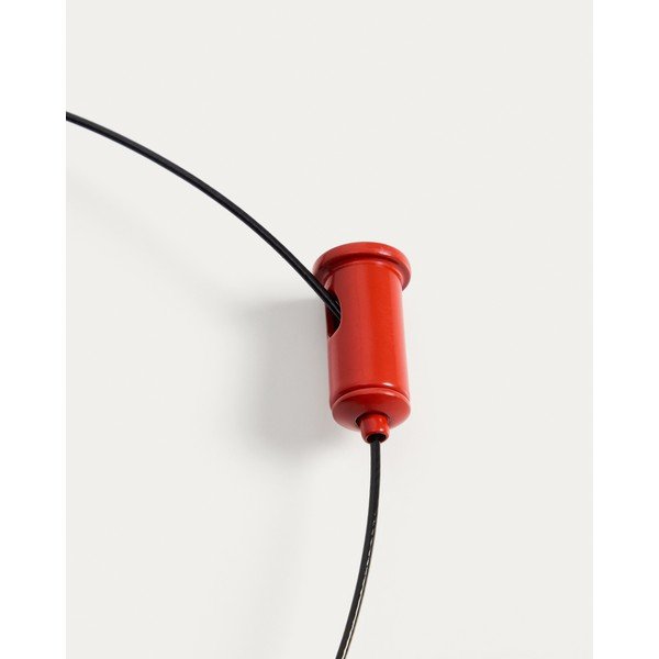 Czerwona lampa sufitowa LED ze ściemniaczem z metalowym kloszem ø 16 cm Porte – Kave Home-image-3