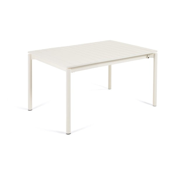 Biały aluminiowy stół ogrodowy Kave Home Zaltana, 140x90 cm