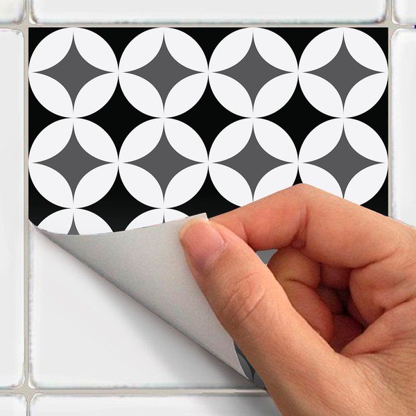 Zestaw 24 naklejek ściennych Ambiance Chikito, 10 x 10 cm-image-1