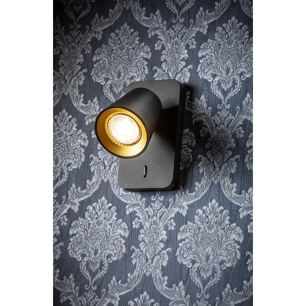 Czarny kinkiet ø 8 cm Elli – GTV-image-2