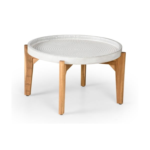Ogrodowy stolik z szarym betonowym blatem Bonami Selection Bari, ø 70 cm