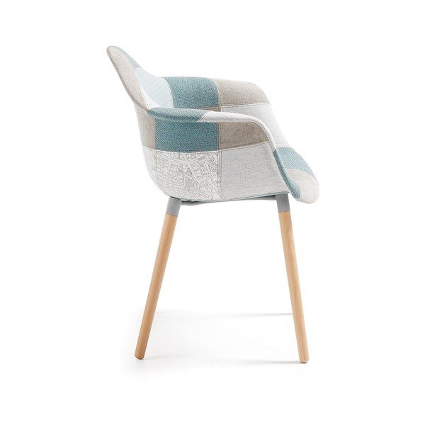 Zestaw 2 niebiesko-szarych krzeseł do jadalni La Forma Kenna-image-2