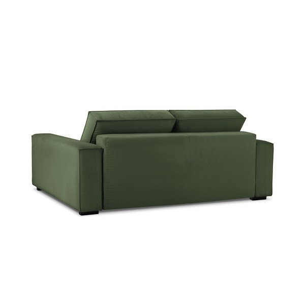 Zielona sztruksowa rozkładana sofa Mazzini Sofas Azalea-image-4