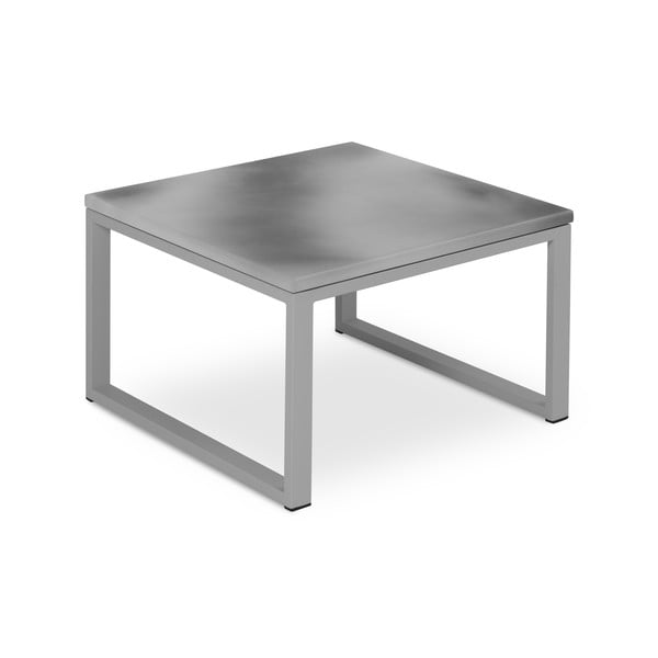 Szary stół ogrodowy w betonowym dekorze i szarej ramie Calme Jardin, dł. 60 cm-image-2