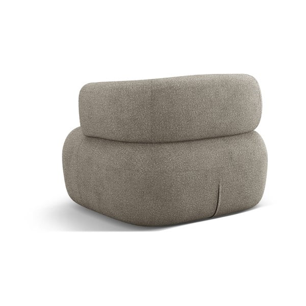 Jasnoszary fotel z materiału bouclé Jenny – Micadoni Home-image-3