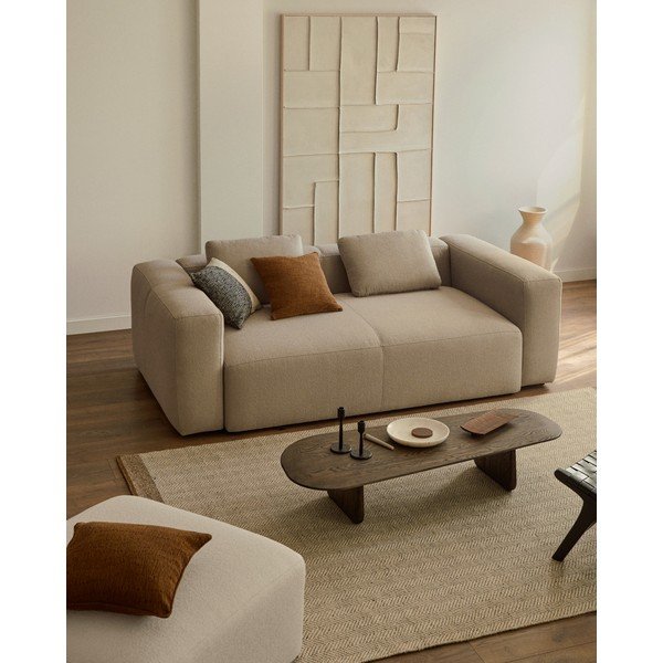 Ciemnobrązowy stolik z litego drewna dębowego 64x146 cm Pirita – Kave Home-image-3