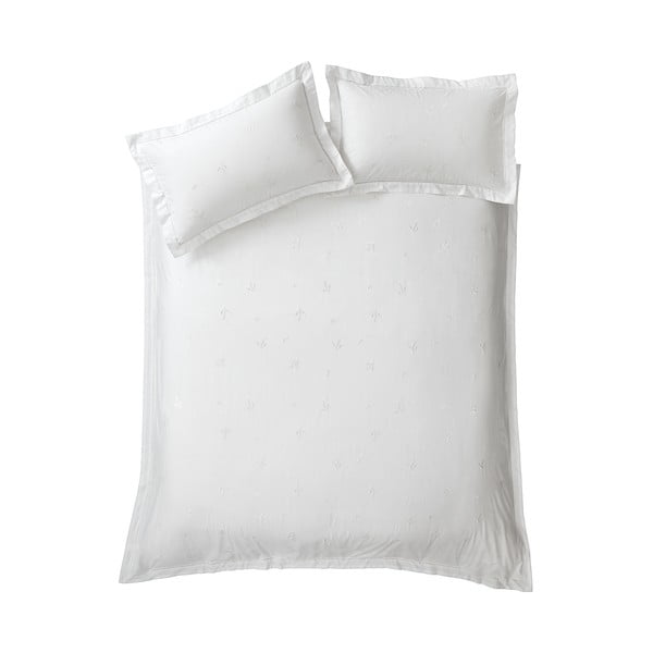 Biała bawełniana pościel dwuosobowa 200x200 cm Lottie Floral Embroidery – Bianca