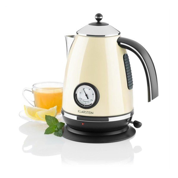 Beżowy czajnik elektryczny Klarstein Aquavita Chalet-image-2