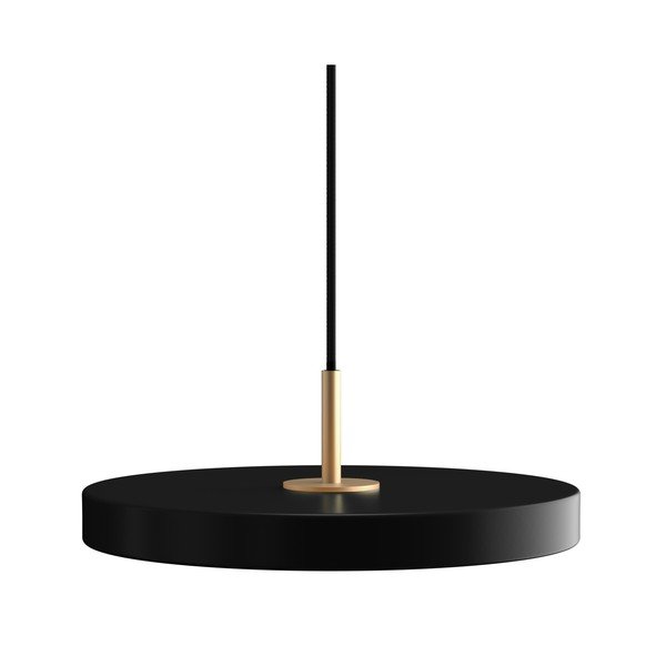 Czarna lampa wisząca LED ze ściemniaczem i metalowym kloszem ø 31 cm Asteria Plus Mini – UMAGE