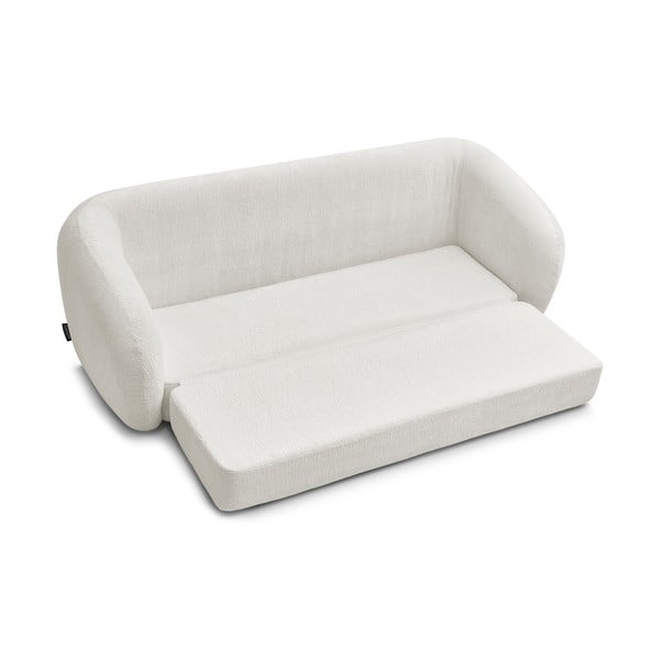 Biała rozkładana sofa z tkaniny szenilowej 228 cm Neyo – Bobochic Paris-image-4
