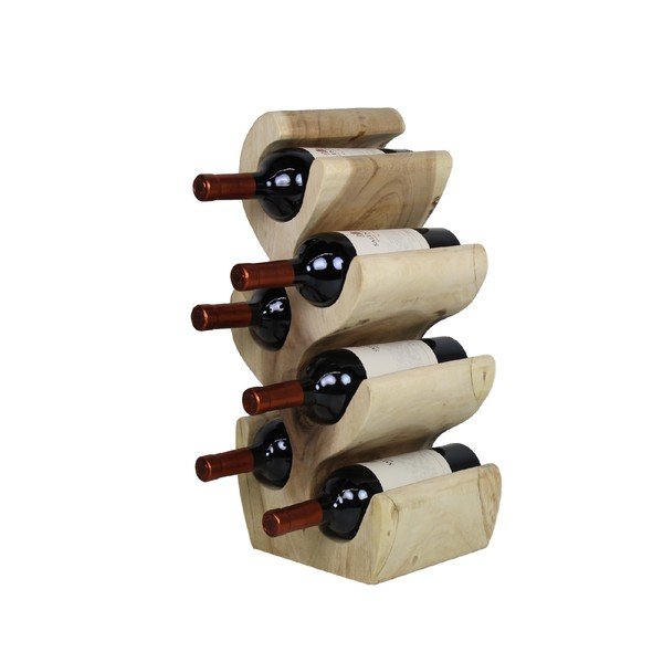 Stojak na wino z drewna egzotycznego na 6 butelek HMS collection, wys. 51 cm-image-1