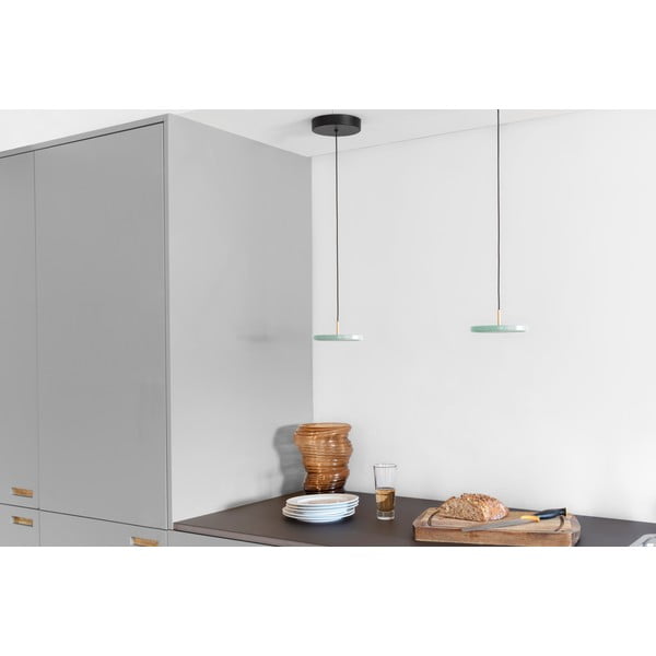 Jasnozielona lampa wisząca LED z metalowym kloszem ø 15 cm Asteria Micro – UMAGE-image-3