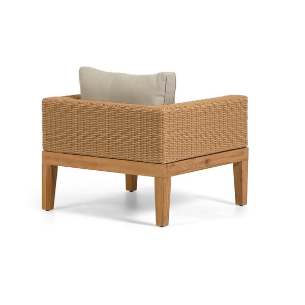 Krzesło ogrodowe z beżową poduszką Kave Home Acae-image-2