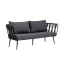 Czarna metalowa sofa ogrodowa Pavone – Bloomingville