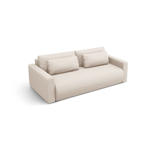 Beżowa rozkładana sofa ze schowkiem 238 cm Belfast – Cosmopolitan Design-image-4