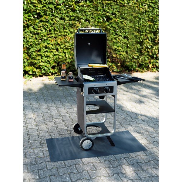 Czarna antypoślizgowa mata ochronna pod grill Wenko Suma 60x120 cm-image-4