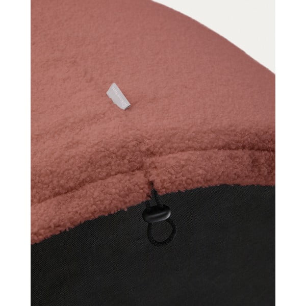Puf z materiału bouclé w kolorze terakoty Kaeli – Kave Home-image-3