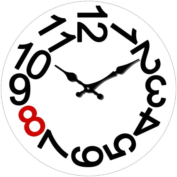 Szklany zegar Dookoła, 34 cm