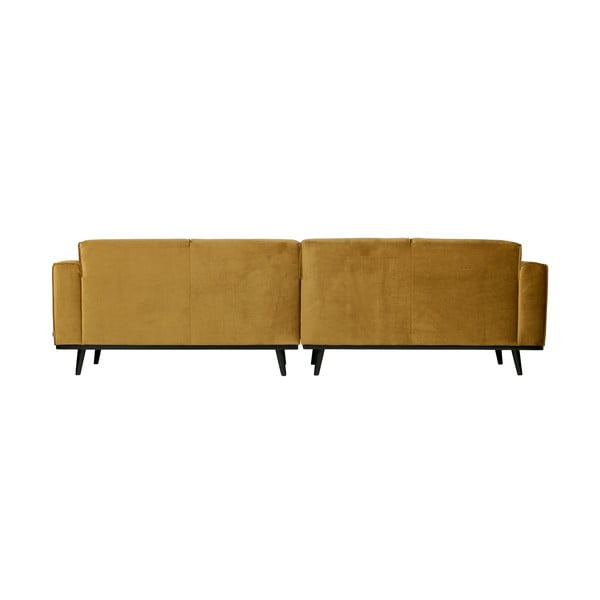 Żółta aksamitna sofa 280 cm Statement – WOOOD-image-2
