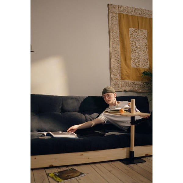 Ciemnozielona sztruksowa rozkładana sofa 196 cm Base – Karup Design-image-1