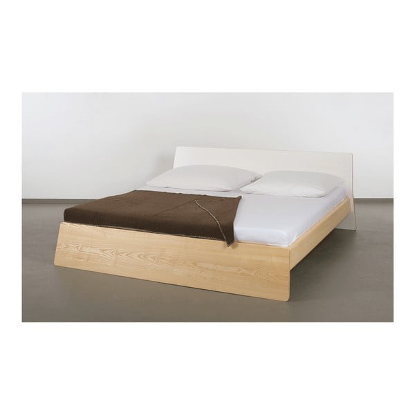 Łóżko z drewna jesionowego Ellenberger design Private Space, 160x200 cm