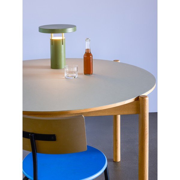 Okrągły stół z litego drewna dębowego ø 115 cm Oblique – Hübsch-image-1