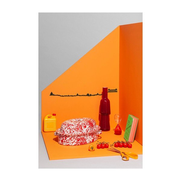 Czarna dekoracja ścienna z zarysem miasta The Line Rome-image-4