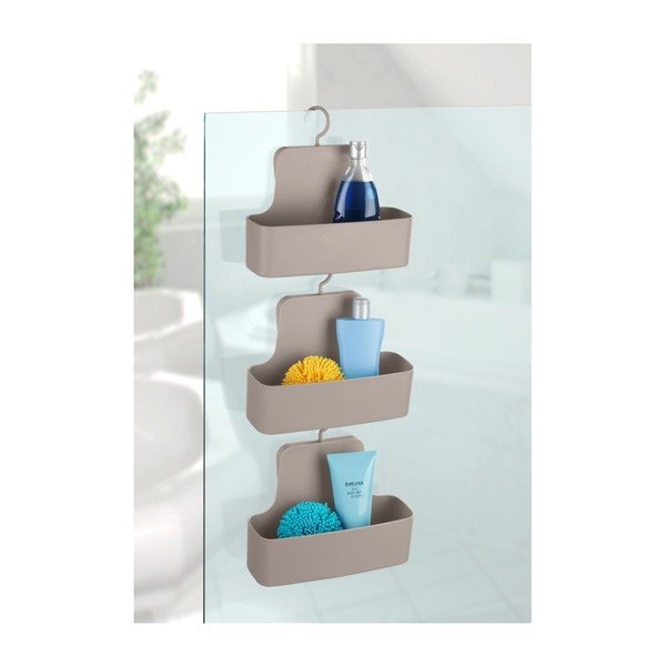 Beżowa wisząca półka prysznicowa Wenko Barcelona-image-3