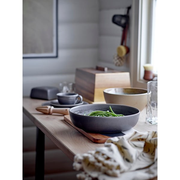 Szara kamionkowa maselniczka Bloomingville Raben-image-1