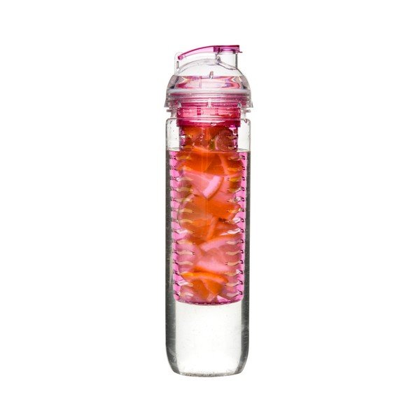 Różowa butelka z wkładem na owoce Sagaform Fresh, 800 ml-image-1