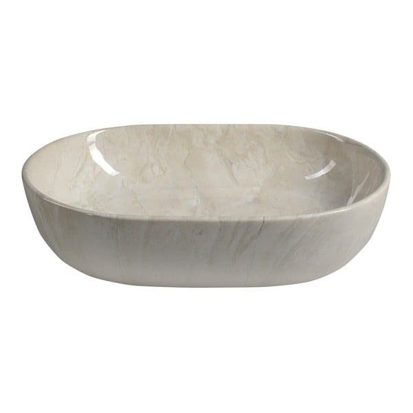 Beżowa ceramiczna umywalka 59x42 cm Dalma – Sapho-image-2