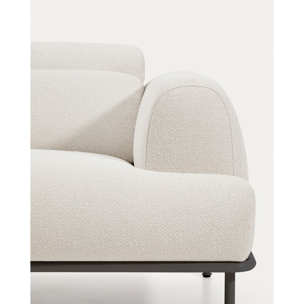 Beżowa częściowo rozkładana sofa z tkaniny szenilowej 214 cm Aurum – Kave Home (zdjęcie 4)