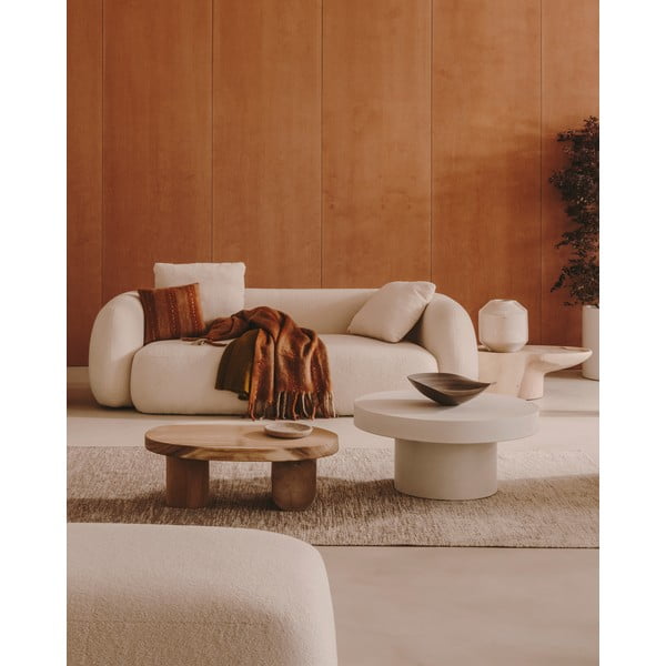 Koc z wełny i mieszanki włókien 130x170 cm Mayela – Kave Home-image-3