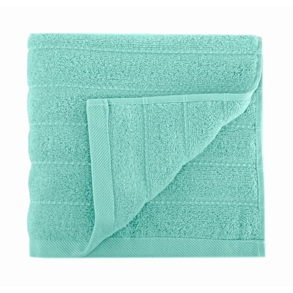 Zielony ręcznik z czesanej bawełny Pierre, 50x90 cm