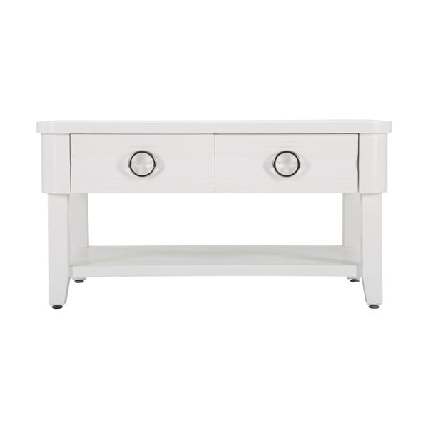 Biały stolik z litego drewna jodłowego 60x90 cm Shine – Mauro Ferretti