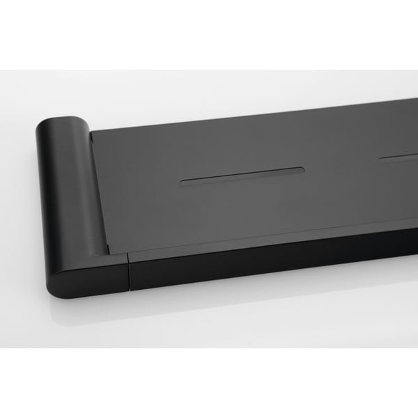 Ścienna półka łazienkowa z mosiądzu w kolorze matowej czerni Flori – Sapho-image-1