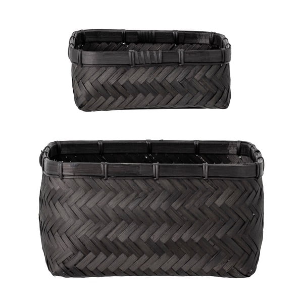 Bambusowe koszyki zestaw 2 szt. 24x24x12 cm Donia – Bloomingville-image-2