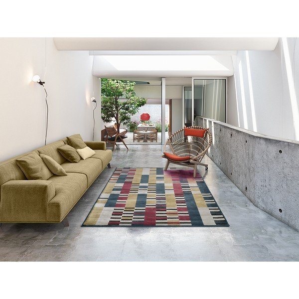 Żółty dywan Universal Farashe Stripes, 140x200 cm-image-1